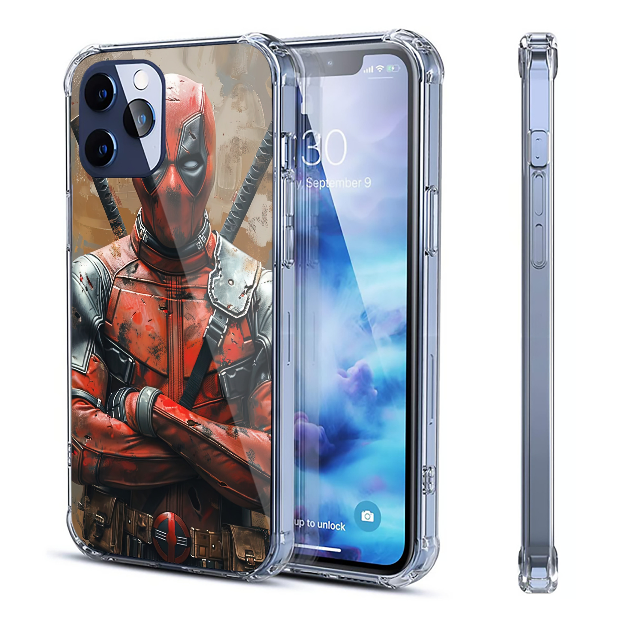 （画像用） Deadpool デッドプール 【iPhone 12シリーズ対応】透明スマホケース（クリアソフトケース）